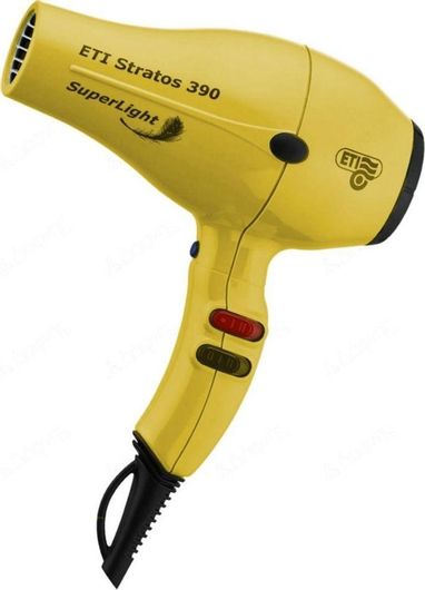 Πιστολάκι Μαλλιών Eti 8031209 Stratos 390 Superlight Επαγγελματικό με Φυσούνα 2200W Κίτρινο