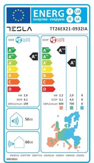 Κλιματιστικό Inverter Tesla TT26EX21-0932IA 9000 BTU A++/A+++