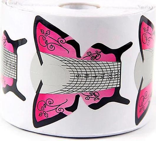 Φόρμες Νυχιών PS-108740 Πεταλούδα 500τμχ Ροζ