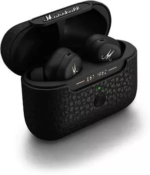 Bluetooth Handsfree Marshall Motif ANC In-ear με Αντοχή στον Ιδρώτα & Θήκη Φόρτισης Μαύρο