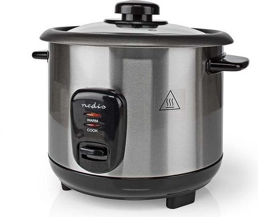 Βραστήρας Ρυζιού Nedis KARC110AL Ανοξείδωτος 400W 1lt Ασημί