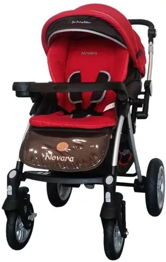 Καρότσι Μωρού Beboulino Novara για Νεογέννητο Κόκκινο