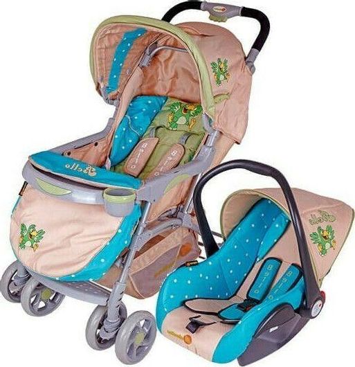 Πολυκαρότσι Μωρού Beboulino Bello 2 σε 1 για Νεογέννητο Πολύχρωμο