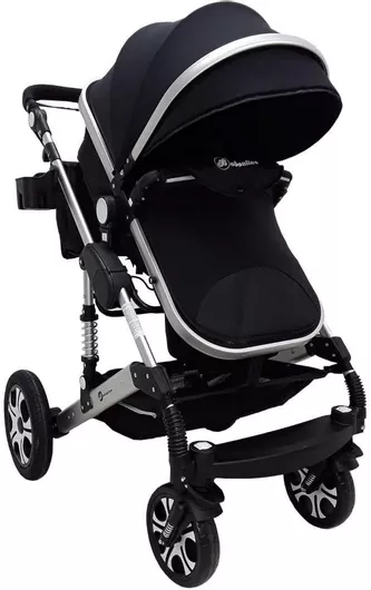 Πολυκαρότσι Μωρού Beboulino Nesna 2 σε 1 για Νεογέννητο Μαύρο