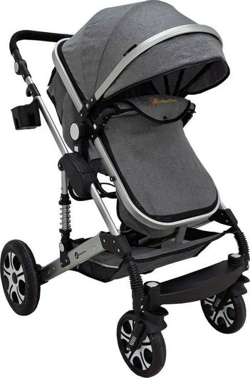 Πολυκαρότσι Μωρού Beboulino Nesna 2 σε 1 για Νεογέννητο Γκρι