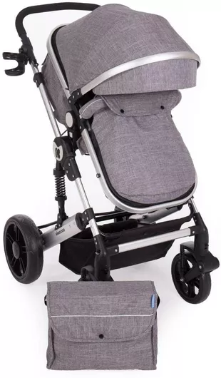 Πολυκαρότσι Μωρού Kikka Boo Darling 2 σε 1 για Νεογέννητο Σκούρο Γκρι