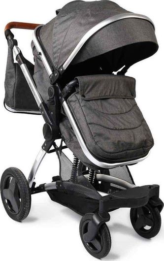 Πολυκαρότσι Μωρού Moni Veyron 2 σε 1 για Νεογέννητο Σκούρο Γκρι