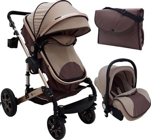 Πολυκαρότσι Μωρού Beboulino Nesna 3 σε 1 για Νεογέννητο Μπεζ