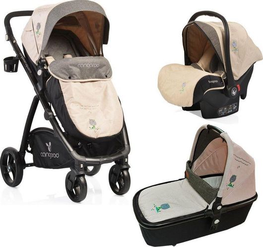 Πολυκαρότσι Μωρού Cangaroo Stefanie 3 σε 1 για Νεογέννητο Μπεζ