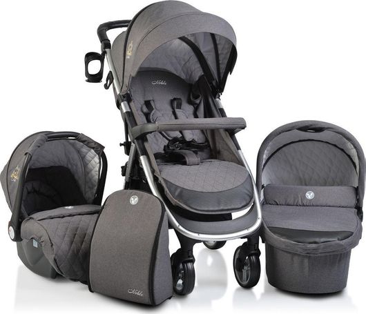 Πολυκαρότσι Μωρού Cangaroo Noble 3 σε 1 για Νεογέννητο Γκρι