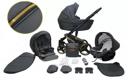 Πολυκαρότσι Μωρού Mikrus Comodo 3 σε 1 για Νεογέννητο Μαύρο