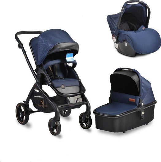 Πολυκαρότσι Μωρού Moni 3 σε 1 για Νεογέννητο Μπλε