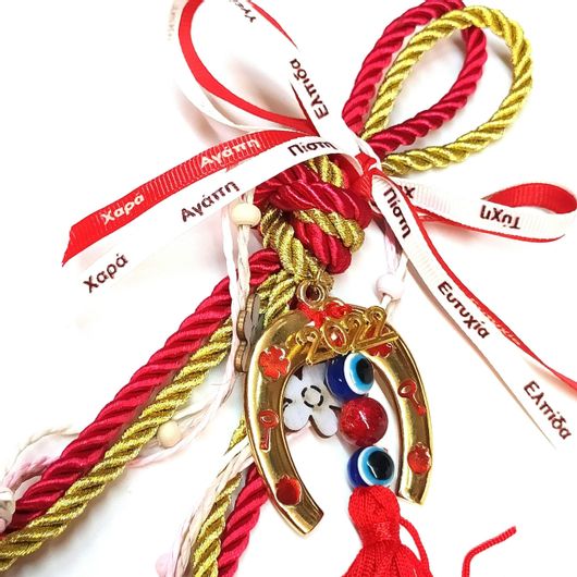 Γούρι Πέταλο με Φούντα & Κορδέλες 35cm