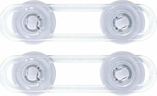 Kikka Boo Προστατευτικά για Ντουλάπια & Συρτάρια με Αυτοκόλλητο από Πλαστικό Λευκό 12x4cm 2τμχ