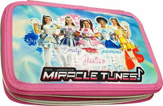 Κασετίνα Gim Miracle Tunes Γεμάτη με 2 Θήκες Ροζ