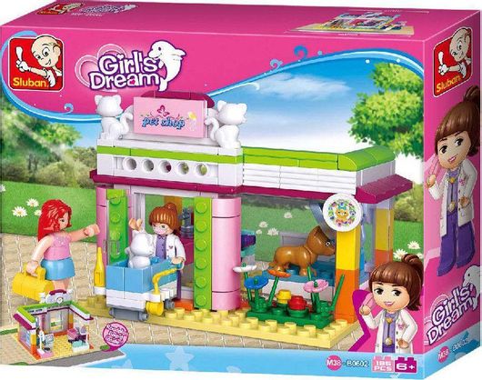 Τουβλάκια Sluban Girl's Dream Pet Shop 195τμχ για 6+ Ετών