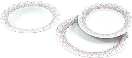 Σερβίτσιο Πιάτων Ankor Πορσελάνης Σετ 18τμχ Λευκό