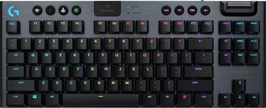 Logitech G915 TKL Ασύρματο Gaming Μηχανικό Πληκτρολόγιο Tenkeyless με GL Clicky διακόπτες & RGB φωτισμό Αγγλικό US