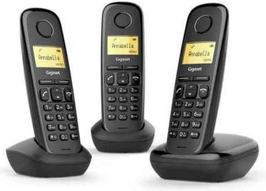 Gigaset A170 Ασύρματο Τηλέφωνο Trio με Ελληνικό Μενού Μαύρο