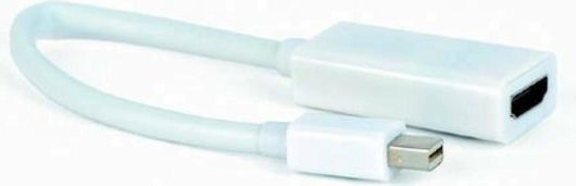 Cablexpert Μετατροπέας mini DisplayPort male σε HDMI female Λευκό A-MDPM-HDMIF-02-W