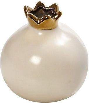 Γούρι για το Σπίτι Espiel 186957-0 Επιτραπέζιο Ρόδι Κεραμικό 12.5x11cm Λευκό