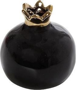 Γούρι για το Σπίτι Espiel 186959-0 Επιτραπέζιο Ρόδι Κεραμικό 9.5x9cm Μαύρο