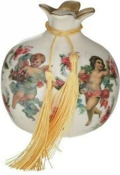 Γούρι για το Σπίτι Inart IN-3-70-146-0446 Επιτραπέζιο Ρόδι Κεραμικό 9x9cm Πολύχρωμο