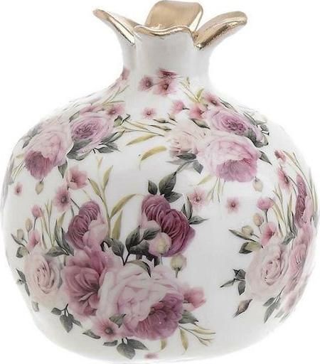 Γούρι για το Σπίτι Inart IN-3-70-146-0379 Επιτραπέζιο Ρόδι Κεραμικό 9x9cm Πολύχρωμο