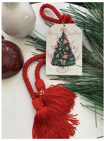 Γούρι για το Σπίτι LJ-2374 Κρεμαστό Δεντράκι Υφασμάτινο Κόκκινο