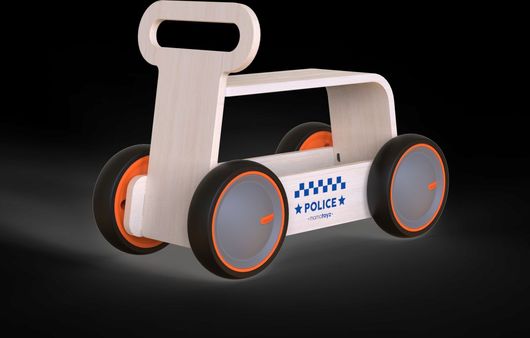 Περπατούρα Mamatoyz DriveMe Wood Police Για 10+ Μηνών Μπεζ