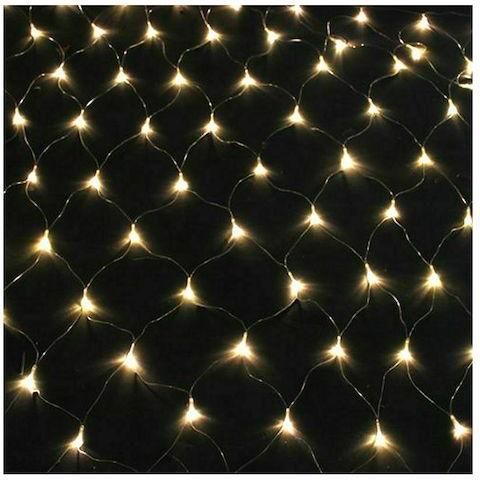 Χριστουγεννιάτικα Λαμπάκια Eurolamp Δίχτυ 2m με Πράσινο Καλώδιο 240LED Θερμό Λευκό