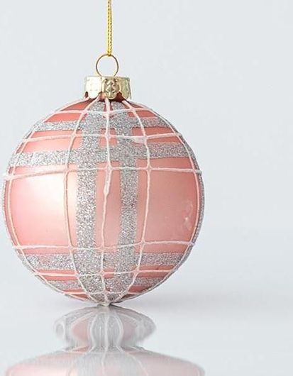 Χριστουγεννιάτικες Μπάλες Eurolamp 600-45076 Γυάλινες Σετ 4τμχ Φ8cm Ροζ
