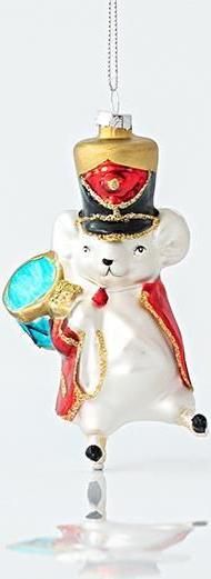 Χριστουγεννιάτικο Στολίδι Ποντίκι Eurolamp 600-45199 Γυάλινο 7x11.5cm Πολύχρωμο