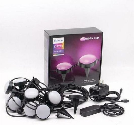 Ηλιακό Φωτιστικό Κήπου Καρφωτό Κιτ 15 LED Bluetooth 5050 RGB 900lm IP67 FRGB