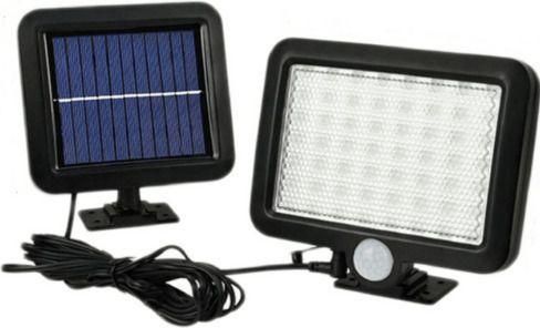 Προβολέας LED SL-F56 Ηλιακός με Αισθητήρα Κίνησης 10W 900lm Μαύρο