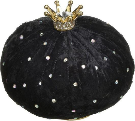 Διακοσμητικό Ρόδι Inart Επιτραπέζιο Υφασμάτινο 12x12cm Μαύρο