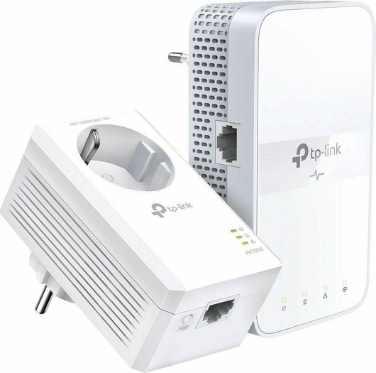 Powerline TP-LINK TL-WPA7617 v1 Διπλό για Ασύρματη Σύνδεση Wi‑Fi 5 με Passthrough Πρίζα & Θύρα Gigabit Ethernet
