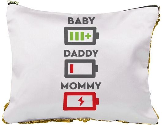 Νεσεσέρ Baby Mommy Daddy Low Battery με Πούλιες Χρυσό