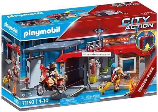 Playmobil Βαλιτσάκι City Action Πυροσβεστικός Σταθμός για 4-10 ετών