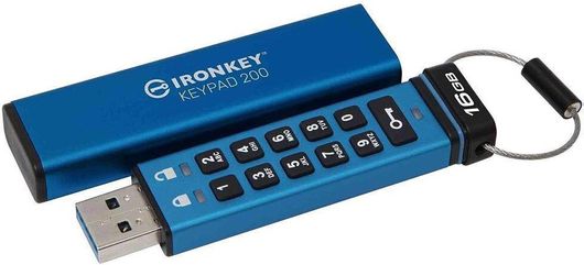 Kingston IronKey Keypad 16GB USB 3.2 Stick Μπλε