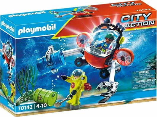 Playmobil City Action Enviromental Operation With Dive Boat για 4+ Ετών #70142