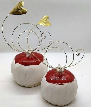 Γούρι για το Σπίτι Ρόδι Κεραμικο Χειροποίητο Γυαλωμένο 15x10cm