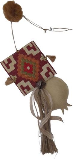 Γούρι Vretti Vretta Ρόδι Ξύλινο 47x10cm Κόκκινο