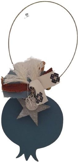 Γούρι για το Σπίτι Vretti Vretta Ξύλινο 23x9cm Πετρόλ