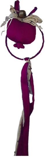 Γούρι Vretti Vretta Ρόδι με Μαξιλάρι 43x11cm Μοβ