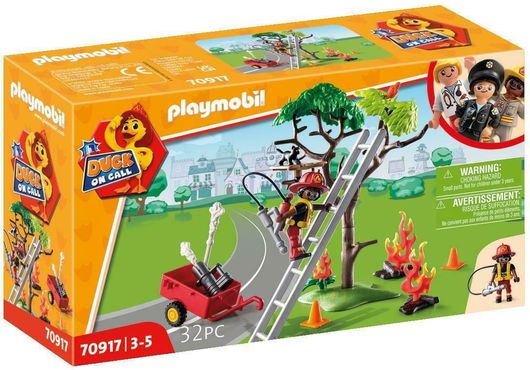 Playmobil Duck On Call Επιχείρηση Πυροσβεστικής Διάσωση Γάτας για 3+ Ετών #70917