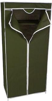 Ντουλάπα Keskor 17800-4 Υφασμάτινη με Φερμουάρ & Ράφια 69x43x155cm Πράσινο