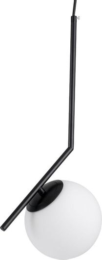 Φωτιστικό Οροφής Globostar Monroe 00959 Μοντέρνο Κρεμαστό Μονόφωτο Μεταλλικό Φ15 x Υ49cm Μαύρο/Λευκό