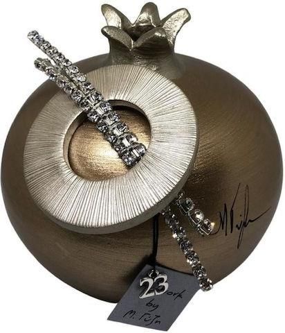 Γούρι για το Σπίτι 100-110-P255 Επιτραπέζιο Ρόδι Κεραμικό 11x11cm