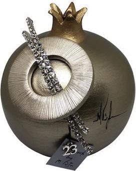 Γούρι για το Σπίτι 100-110-P258 Επιτραπέζιο Ρόδι Κεραμικό 9x10cm